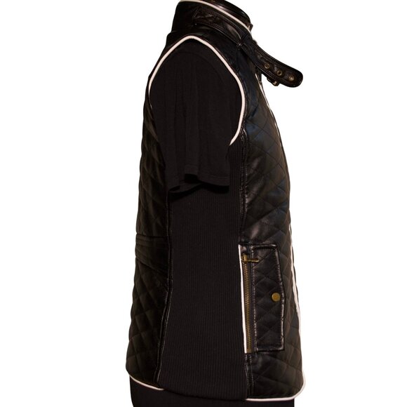 Böhme Quilted Faux Leather Vest – Black – XS - Picture 5 of 13
